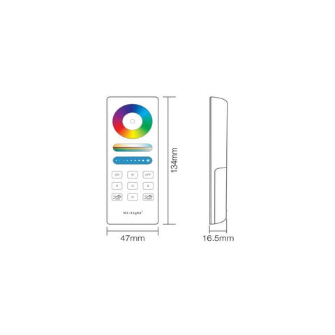 telecomanda banda led, telecomanda RGBW, telecomanda RGB+CCT, telecomanda smart, telecomanda Touch, telecomanda MiLight, Miboxer, FUT088, led-box.ro
