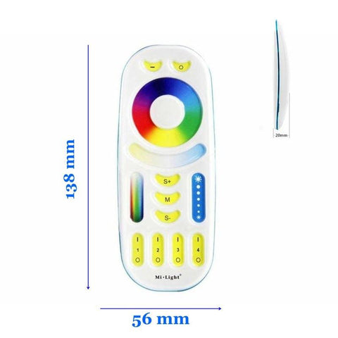 telecomanda wireless, telecomanda RF, telecomanda banda LED, telecomanda MiLight, MIboxer, telecomanda RGB+CCT, FUT092, telecomanda 4 zone, led-box.ro