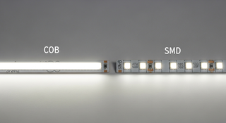 Comparatie banda LED COB vs SMD - diferente vizuale