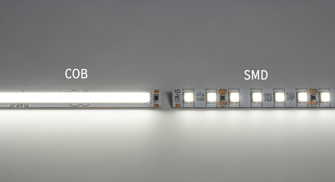 Comparatie banda LED COB vs SMD - diferente vizuale