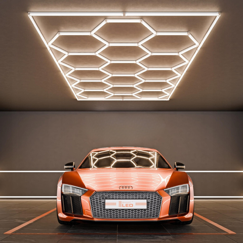 Tavan LED Honey Comb 15 hexagoane plus Ram 696W 484x 243cm 4000K