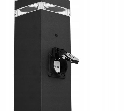 Stalp iluminat gradina Malibu 80cm negru - montaj in exterior