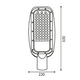 Lampa led stradala cu dimensiuni 220x530mm pentru iluminat eficient exterior, led-box.ro