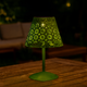Lampă Solară Decorativă de Masă pentru Terasă, Model Floral, 2500K, Verde, IP44
