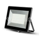 Proiector LED 100W V-TAC negru, vedere din fata cu suport reglabil