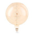 bec led E27 G200, bec led vintage 4W, bec led retro, bec LED E27 lumina calda, bec LED Amber G200, becuri sticla Amber, becuri LED vintage, becuri decorative, bec led filament spirala, led-box.ro
