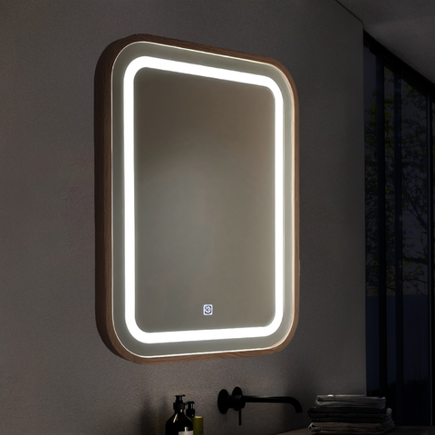Oglindă Baie cu LED 3CCT și Funcție Touch, 20W, 60×80 cm, IP44