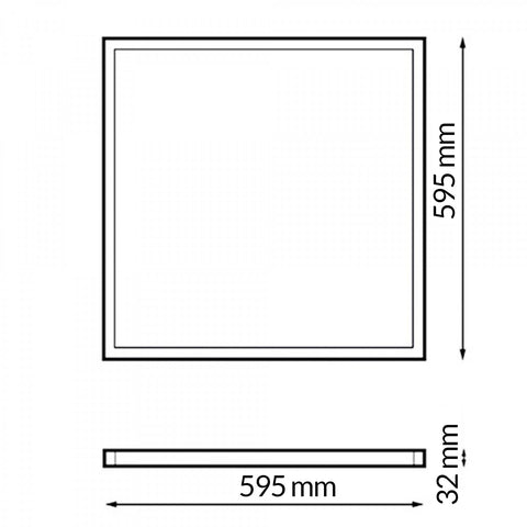 Panou LED High Lumen 60×60 cm | 25W | 4000 lm | 160 lm/W | No Flicker