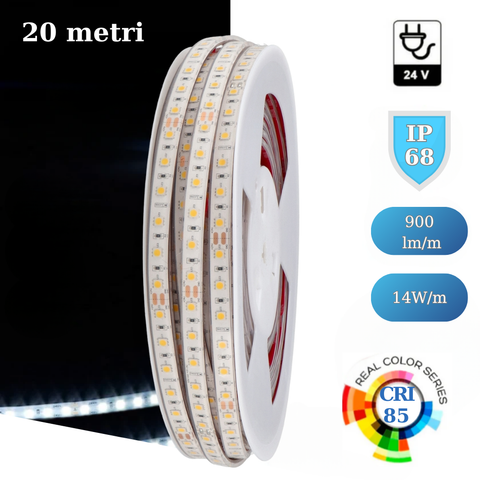 banda led 24v, benzi led 24v, banda led flexibila, banda led 24vrezistenta la apa, benzi led 24v IP68, banda LED SMD5050, banda LED 60LED/m, led-box.ro