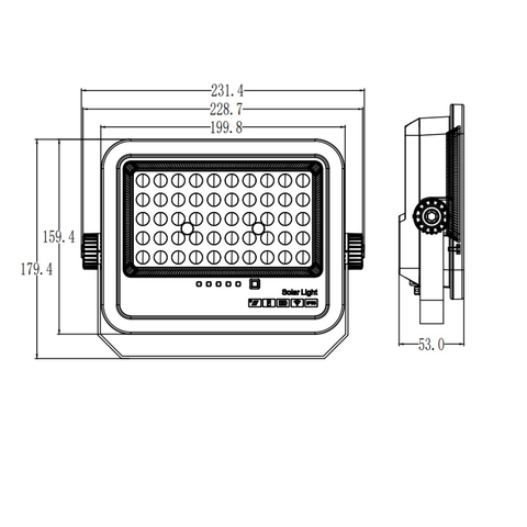 Proiector LED Solar 100W 1100Lm EcoLux - 3CCT | Telecomanda| IP65