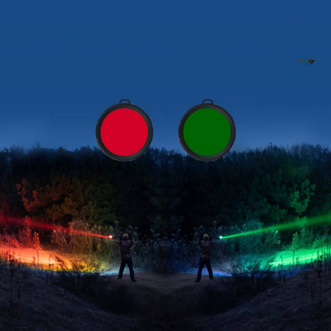 accesorii lanterna Olight, filtru rosu si verde, led-box.ro