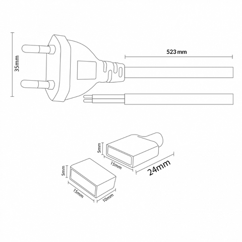 Accesoriu de conectare pentru iluminat LED 230V
