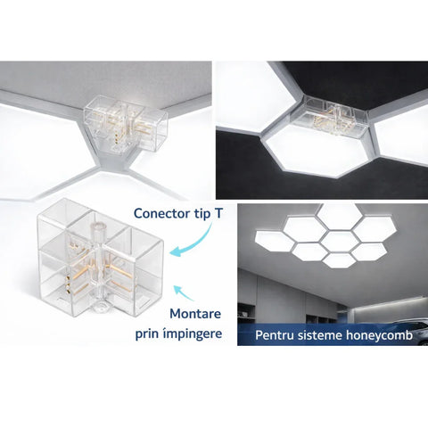 element de conectare lămpi LED hexagon