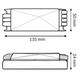 dimensiuni transformator 12V DC, 100W, pentru benzi LED, utilizare interioară, IP20, led-box.ro
