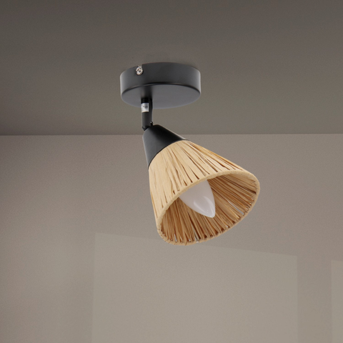 Iluminat plafon cu abajur stil japandi