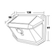 Aplica led exterior, incarcare solara, 138x58x97 inaltime, led-box.ro