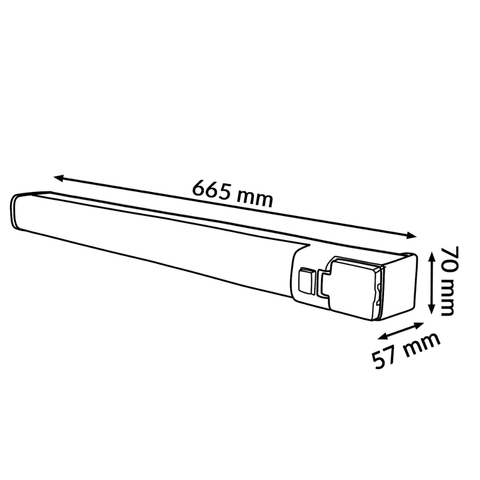 corp iluminat LED baie finisaj crom