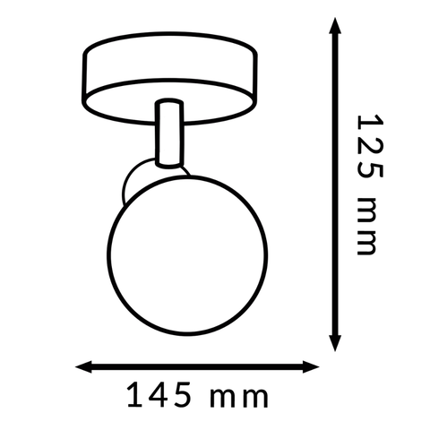 Aplica metal negru cu bec G9 neincluse