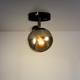 Aplica de tavan Seria Glass cu 1 spot E14, finisaj negru