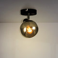 Aplica de tavan Seria Glass cu 1 spot E14, finisaj negru