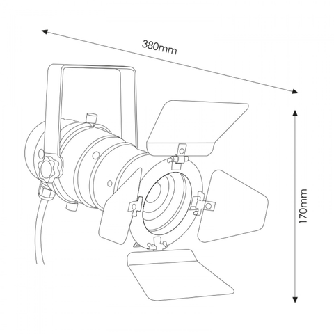 dimensiuni lampa de perete industrială Cinema