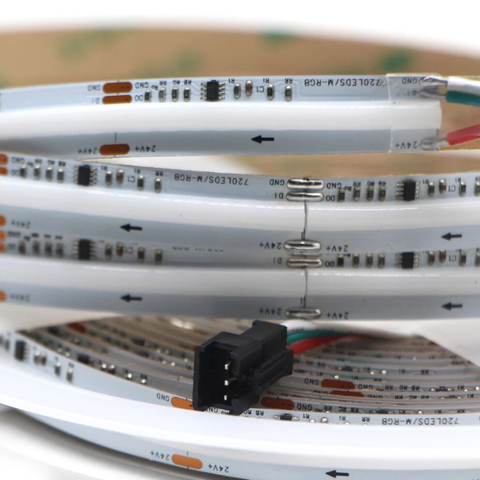 Bandă LED COB alb rece 4500–6500 K
