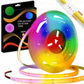 bandă LED 12V COB RGB compatibilă cu controlere și dimare 1–100%