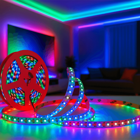 Bandă LED 24V RGB+CCT 10 metri cu densitate 216 LED pe metru