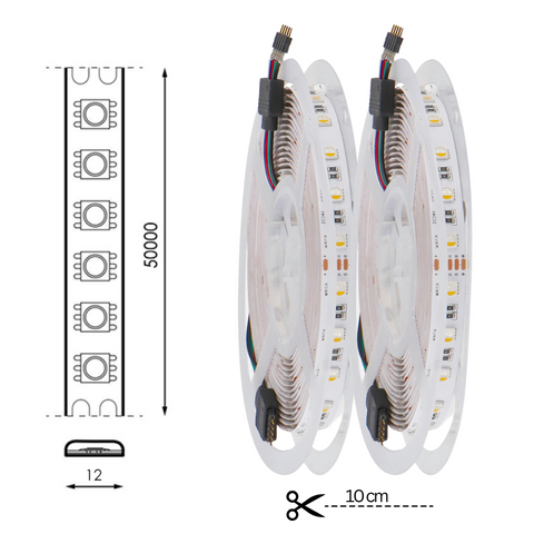 banda led RGB+3000K, banda cu leduri 24v interior, banda led RGBW 5m, benzi led 24V, banda led dedeman, banda led SMD5050, banda led interior, led-box.ro