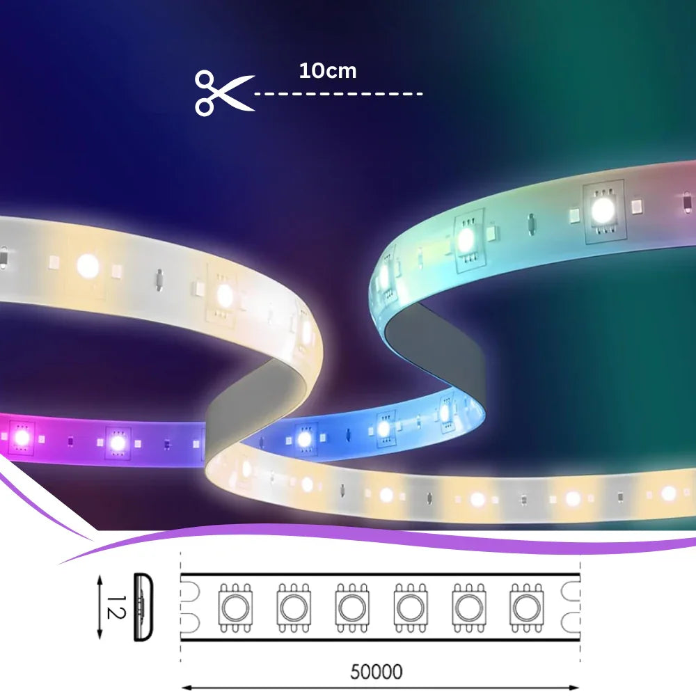 Banda LED 5 in 1, Seria Videny, 60 LED/m, RGB+CCT, IP20, 24V – 5m – led ...