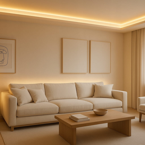 Detaliu bandă LED COB CCT 240 LED/m
