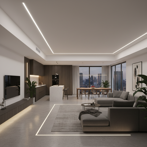 Bandă LED COB 220V lumină uniformă fără puncte, lumina neutra