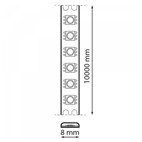 Banda LED COB 24V cu 10W/metru si 324 led/m, autoadeziva, ip20, rola 10m, led-box.ro