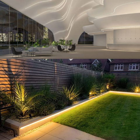 Lumină continuă alb neutru cu bandă LED COB 230V