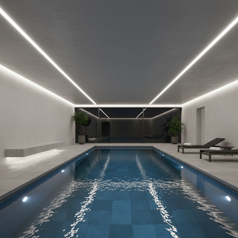 banda COB LED uniform pentru baie sau spa