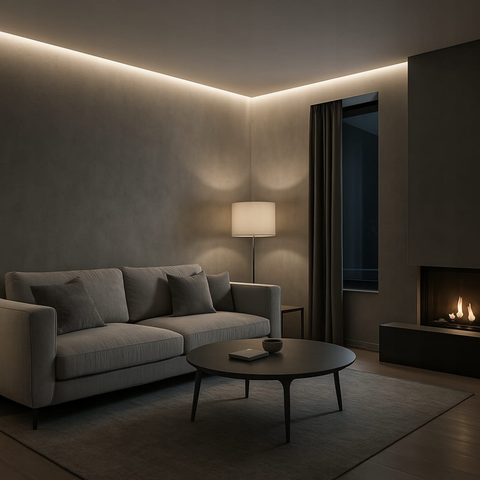 Bandă LED COB reglabilă 2700–6500K alb cald și rece