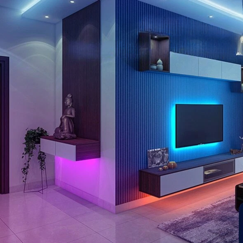 bandă LED COB rgb+cw ip20 pentru iluminat modern living