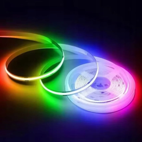 Bandă LED COB RGB+W 24V sensibilă la sunet