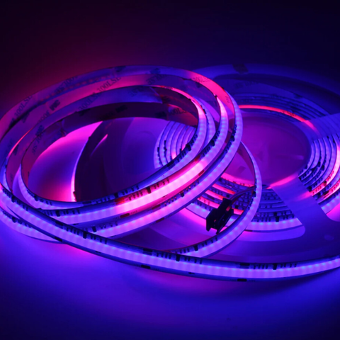 Bandă LED COB RGBW + alb cald 2700–3300K