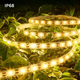 kit banda led solara, lumina calda, rola 5 metri, panou solar eficient, pentru iluminat ambiental exterior, led-box.ro