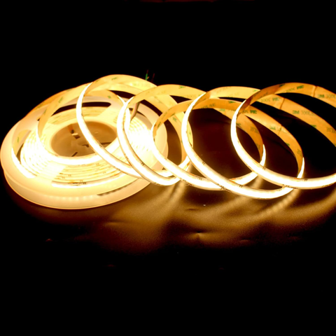 bandă LED COB RGB CCT 24V pentru design interior modern