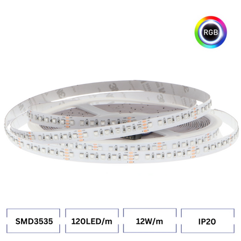 banda led rgb, banda 24v multicolora, banda cu led rgb, 120LED, banda LED 10 metri, banda cu leduri RGB, 10 metri banda RGB, banda LED RGB interior, led-box.ro