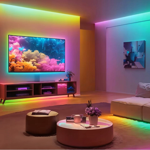 Bandă LED RGB+W COB 24V interior decorativ