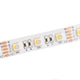 Detaliu LED-urilor SMD5050 cu 4 cipuri – roșu, verde, albastru și alb cald 