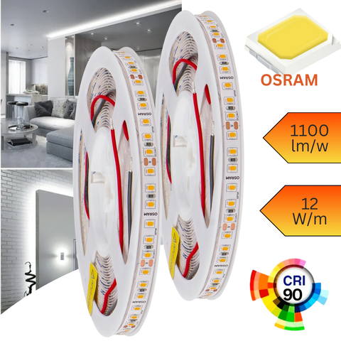 banda led smd2835, banda cu led Smd Osram, banda led 12w/m, banda led 120led, banda led 10m, banda cu leduri Osram, banda led rola 10m, banda led 24v, led-box.ro