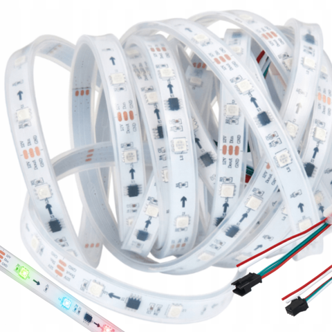 Bandă LED WS2811 5 metri, alimentare 12V