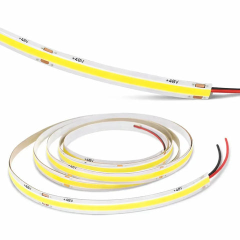 Bandă LED COB 48V DC 480 LED/m  3000K Alb Cald 5M IP20 FSE