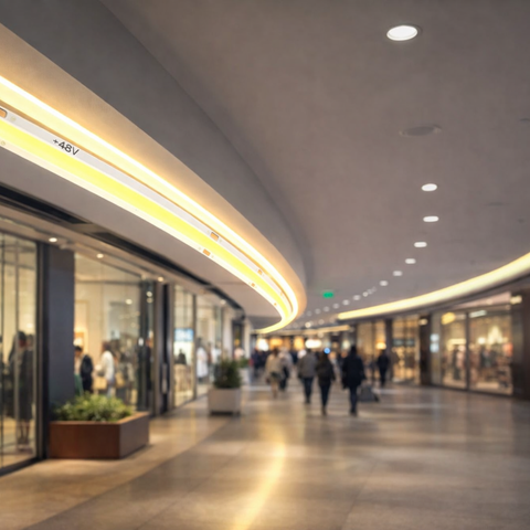 Bandă LED COB 48V DC 480 LED/m  4000K Alb Natural 5M IP20