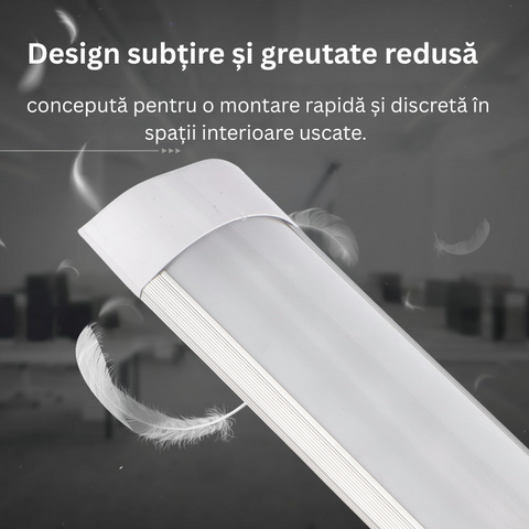 Detaliu carcasă aluminiu subțire pentru bară LED 40W led-box.ro