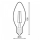 bec tip lumanare, bec E14 4W, becuri tip lumanare, bec LED amber, bec led veioza, bec led C35, becuri filament LED, led-box.ro